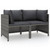  2-Seater Patio Sofa with Cushions Gray Poly Rattan A949-313498