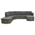 4 Piece Patio Lounge Set with Cushions Poly Rattan Gray A949-312176
