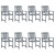 Patio Chairs 8 pcs Solid Acacia Wood Gray A949-3078206