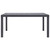 Patio Table Brown 59"x35.4"x28.3" Plastic Rattan Look A949-45606