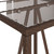 Outdoor Bar Table Brown 27.6"x27.6"x43.3" Poly Rattan A949-368694