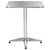Patio Table Silver 23.6"x23.6"x27.6" Aluminum A949-48715
