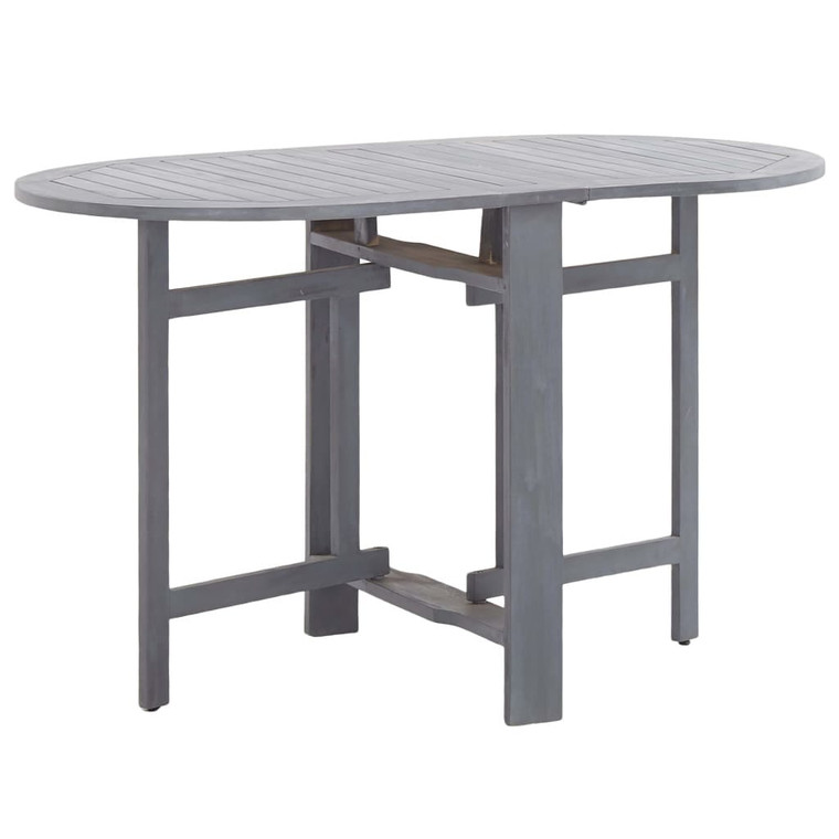 Patio Table Gray 47.2"x27.6"x29.1" Solid Acacia Wood A949-46325
