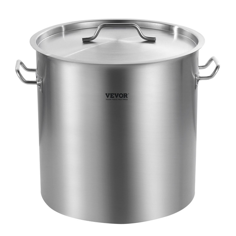 Stainless Steel Stockpot, 53 Quart Large Cooking Pots, Cookware Sauce Pot with Lid, and Handle, Hea E415-SYJHTG53QTDGNLA9OV0