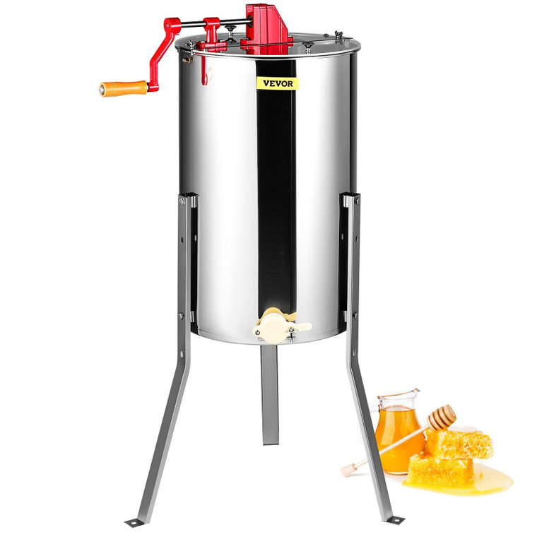 Manual Honey Extractor, 2/4 Frames Honey Spinner Extractor, Stainless Steel Beekeeping Extraction,  E415-SDYMJBXGY1524JECGV0