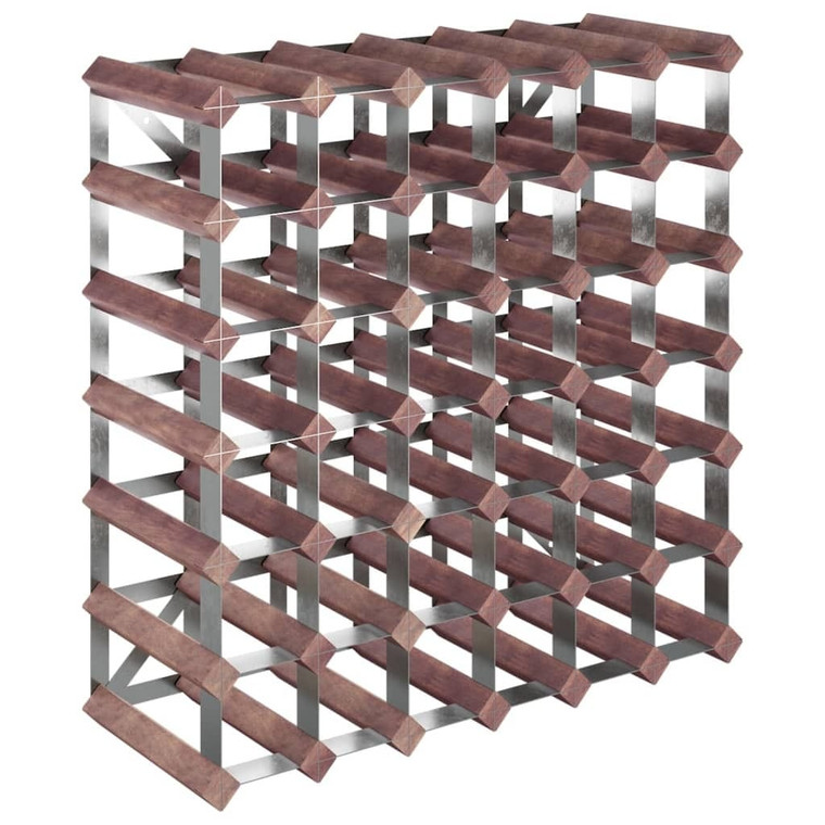 Wine Rack for 42 Bottles Brown Solid Wood Pine A949-340893