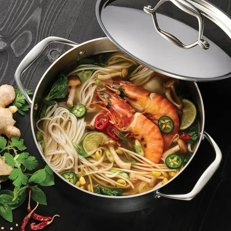 Stainless Steel Tri-Ply Clad 5-Quart Dutch Oven with Lid Q280-GRCRS79548247