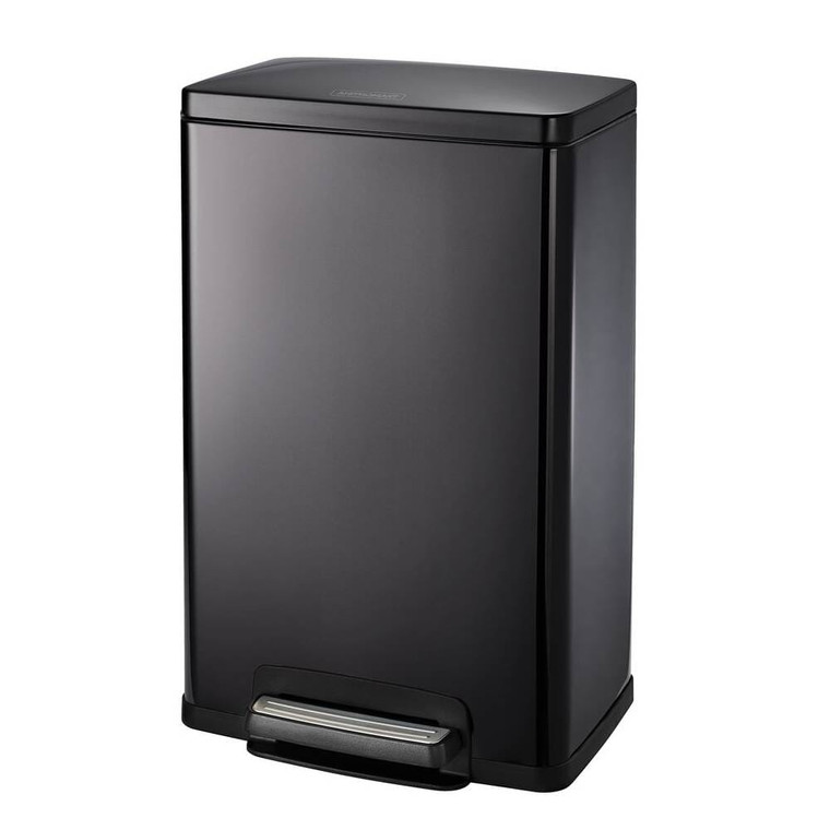 Stainless Steel 13-Gallon Kitchen Trash Can with Step Lid Charcoal Black Grey Q280-CHSC1482