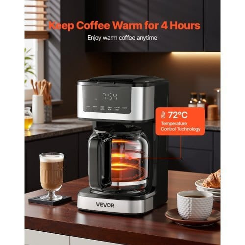 Programmable Coffee Maker, 12 Cup Programmable Drip Coffee Makers with Touch Screen, 4-Hour Keep Wa E415-DGNXDLSKFJDGAQ9DV001V1
