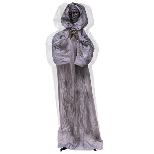 5.6 ft Halloween Weeping Woman Animatronic with Light-Up Eyes and Moving Body D681-CM25803