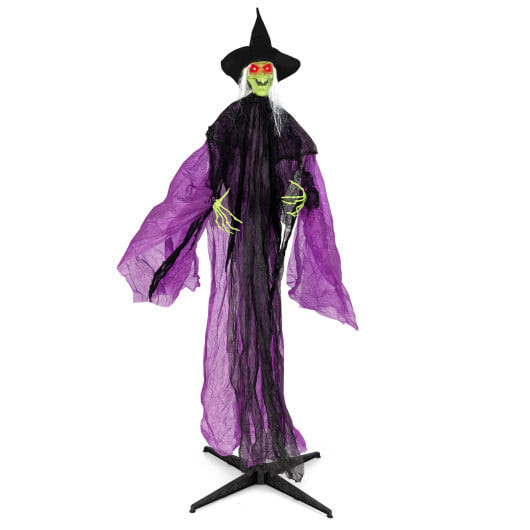 7.2 ft Halloween Standing Witch with Lighted Eyes and Automatic Arm Movement D681-CM24978