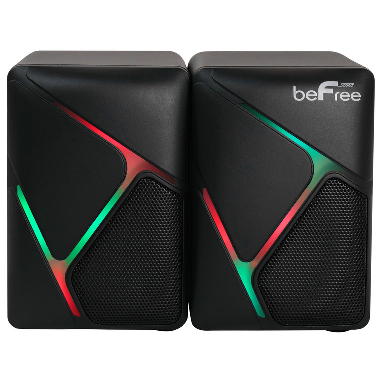 beFree Sound Dual Compact LED Gaming Speakers D970-BFS-N115
