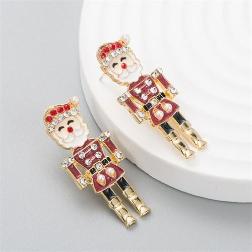 Smile Santa Claus Christmas Jewelry Wholesale Fashion Earrings A392-fear8024