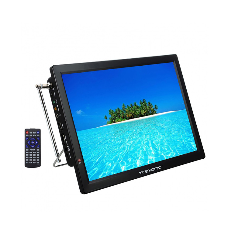 Trexonic Portable Rechargeable 14 Inch LED TV with HDMI, SD/MMC, USB, VGA, AV In/Out and Built-in D D970-TRX-14D