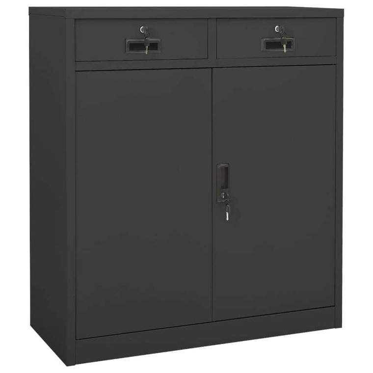  Office Cabinet Anthracite 35.4"x15.7"x40.2" Steel A949-336412