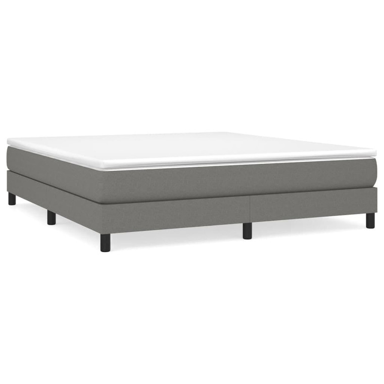  Box Spring Bed Frame Dark Gray King Fabric (US Only) A949-3120561