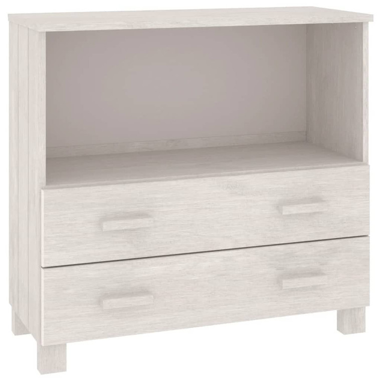  Sideboard HAMAR White 33.5"x13.8"x31.5" Solid Wood Pine A949-340497