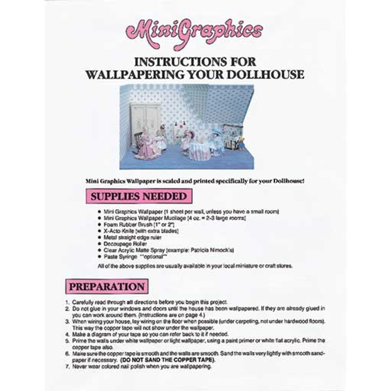 More Minis Dollhouses: Dollhouse Wallpapering Guide