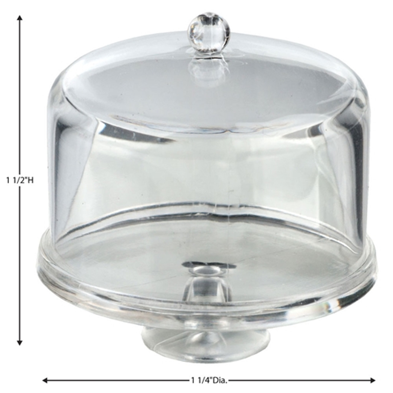 Transparent 10.5 Inch Glass Cake Dome, Capacity: 4.75x4.75x4.75 (lxbxh) at  best price in Firozabad