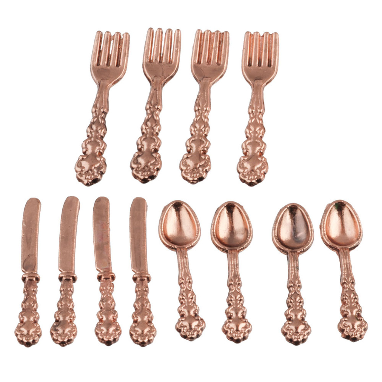 Sundance Design Copper Antique Pastry Fork 4 PCS. Set, Bronze