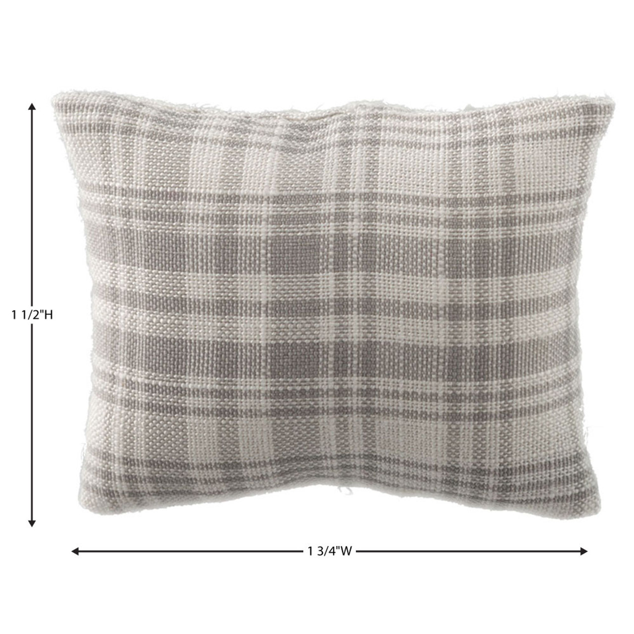 Grey plaid shop pillow