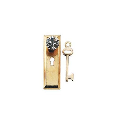 Crystal Classic Doorknob w/Key by Houseworks