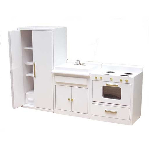 3-Pc. White Traditional Kitchen Set