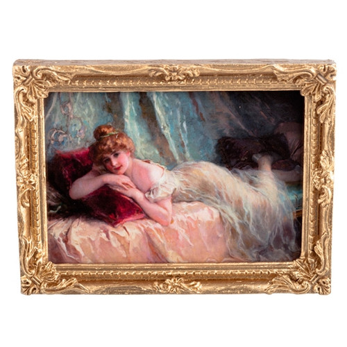 Lounging Girl Framed Print