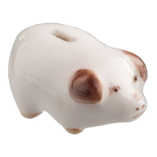 White and Brown Piggy Bank