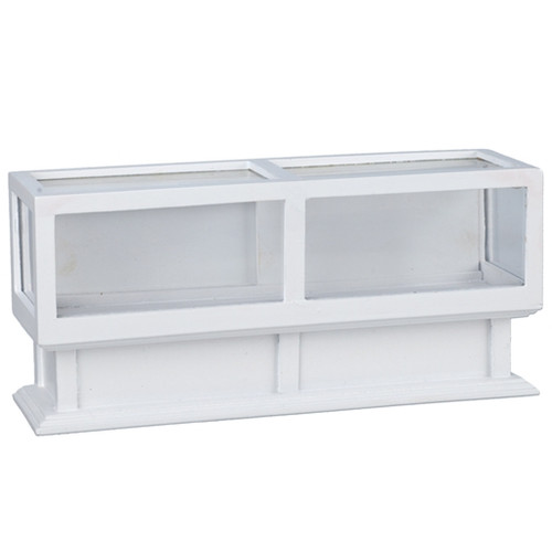 White Display Case-Wide