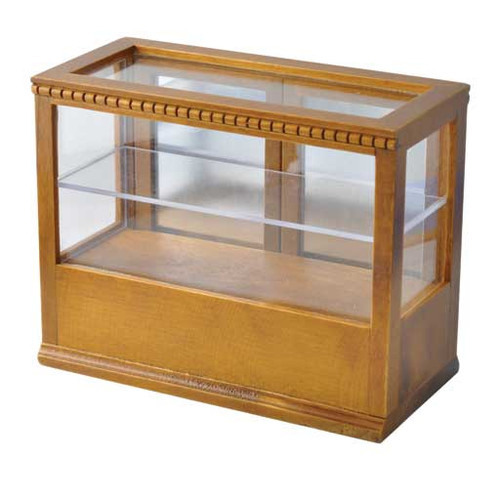 Walnut Rectangular Display Cabinet