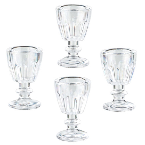 Ribbed Wine Glasses, 4-Pack