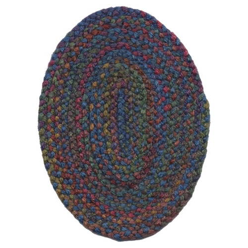 Multi-Color Oval Rug