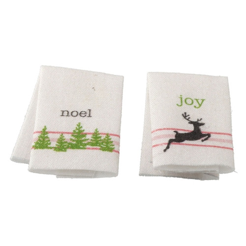 Christmas "Noel" and "Joy" Tea Towels Kit