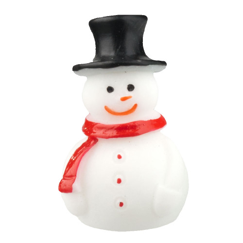 Snowman with Top Hat and Scarf