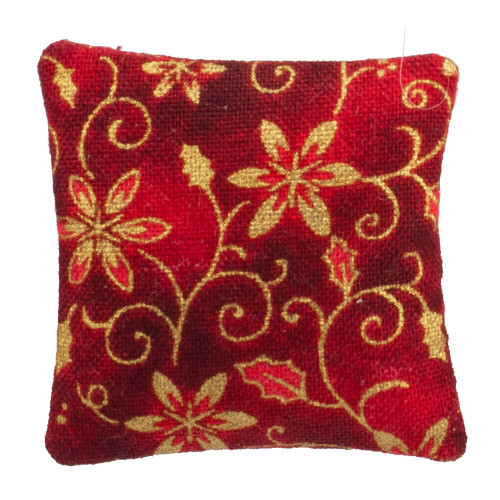 Red Poinsettia Pillow