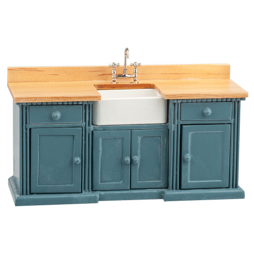 Blue Farmhouse Sink Cabinet