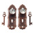 Aged Bronze Crystal Opryland Door Knob with Key Set, 2-Pack