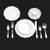 White Full Table Setting, 4-Pack