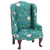 Green Simmons Wing Chair