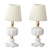 White Amelia Table Lamps, Non-Working, 2-Pack