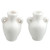 2-Pc. White Double-Handled Urn Set