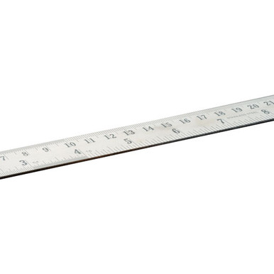 12 Inch Stainless Steel Metal Ruler - The Compleat Sculptor