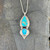 Double turquoise pendant 2