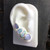 Opal ear climber (RIGHT EAR)