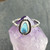 Lavender turquoise ring (multiband) - size 7.75