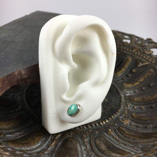 Green turquoise studs 1