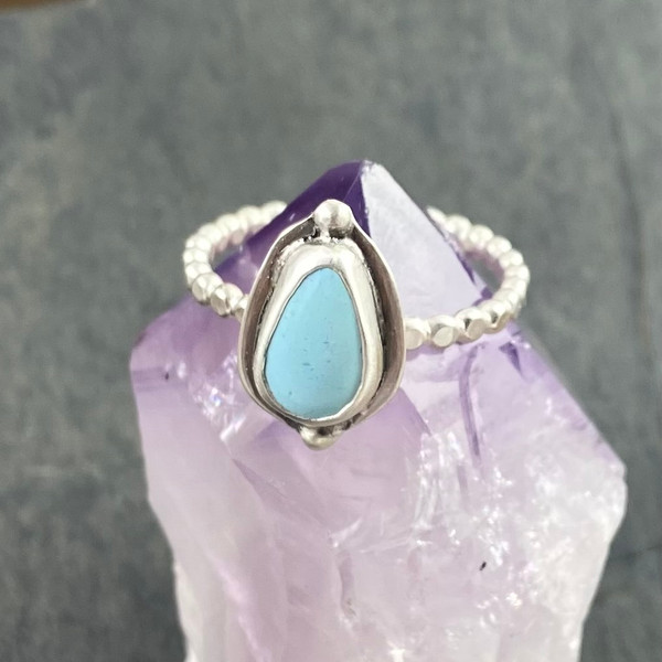 Lavender turquoise ring - size 8