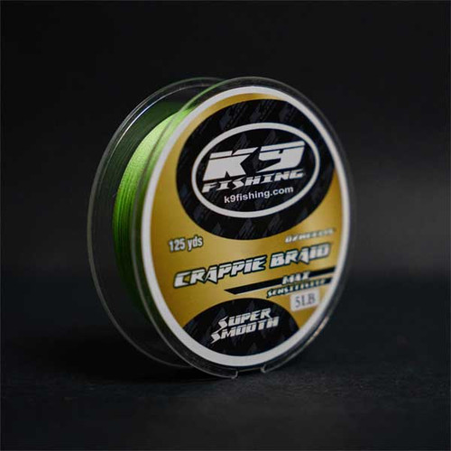 K9 Fishing 4 Strand Crappie Braided Line-Neon Green