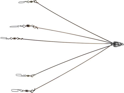 3 Brothers Baits A-Rig 5-Wire No-Blade Long Umbrella Rig